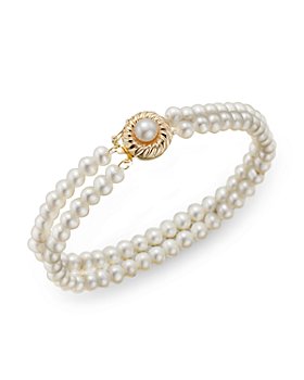 Bloomingdale's - Cultured Freshwater Pearl Two Row Bracelet in 14K Yellow Gold - 100% Exclusive