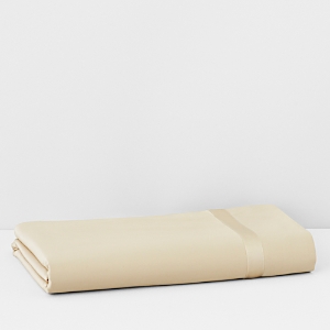 Shop Matouk Nocturne Sateen Fitted Sheet, King In Champagne Beige