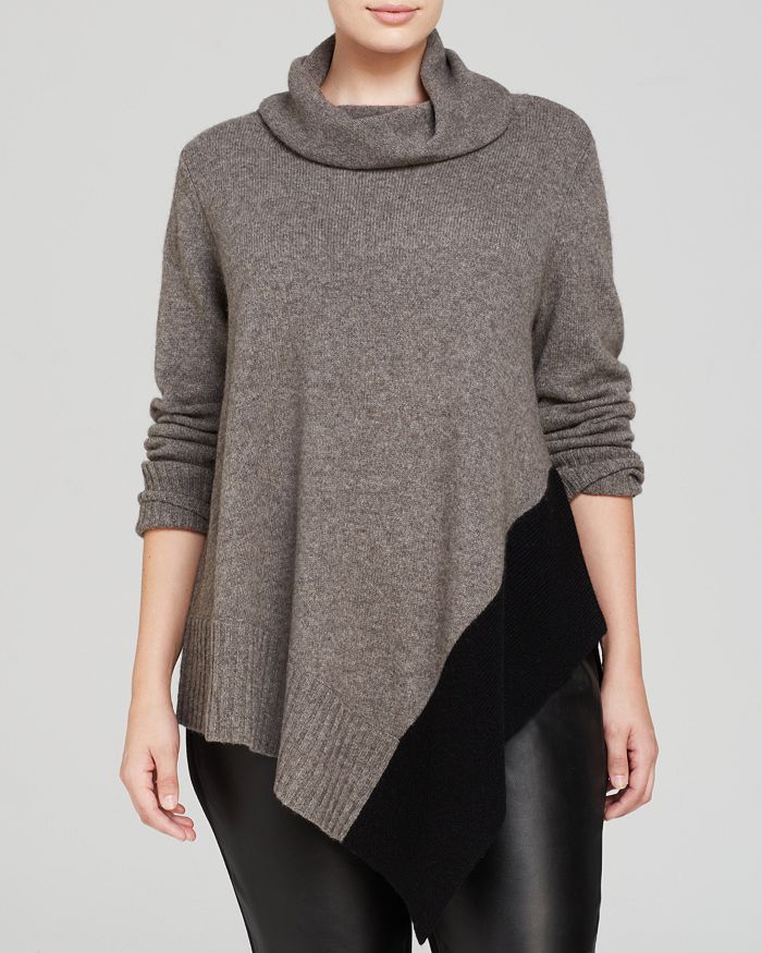 Eileen Fisher Women's Funnel-Neck Wool Sweater Green Size Medium