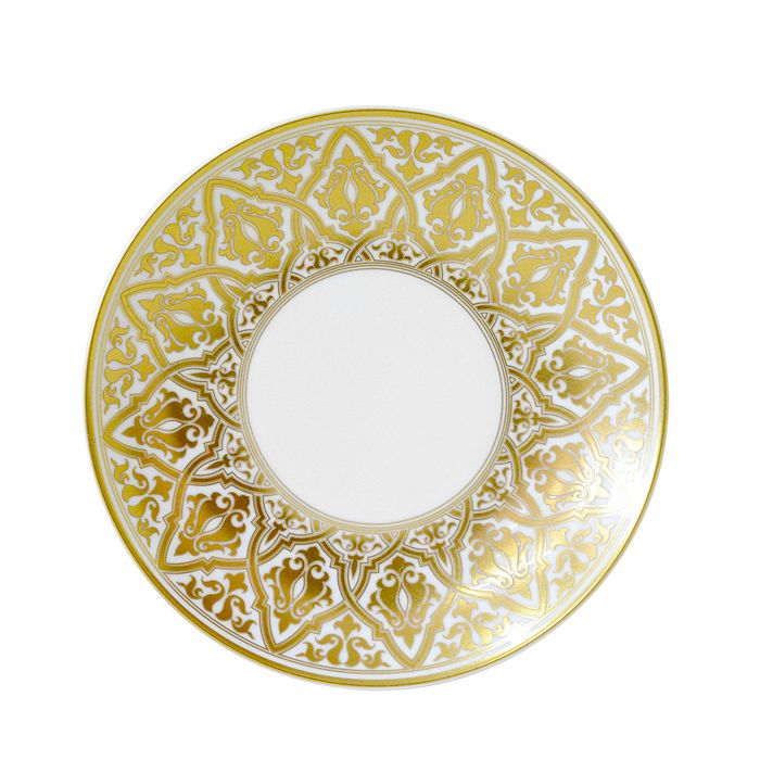 Shop Bernardaud Venise Coupe Bread & Butter Plate In White/gold