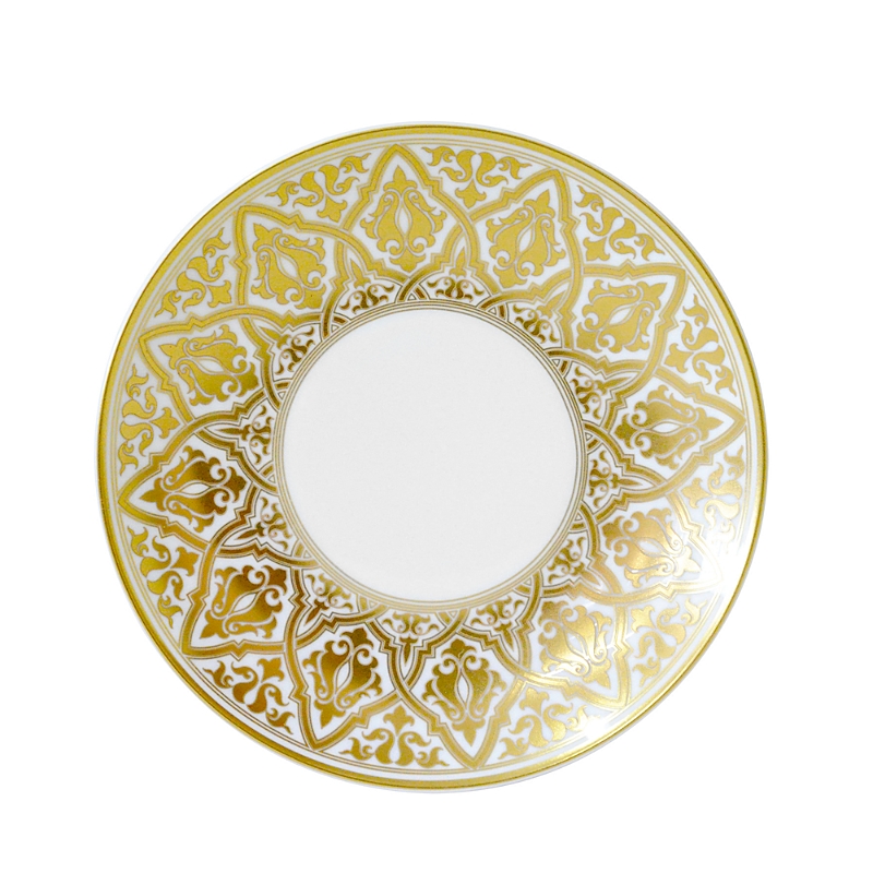 Bernardaud Venise Coupe Bread & Butter Plate In White/gold