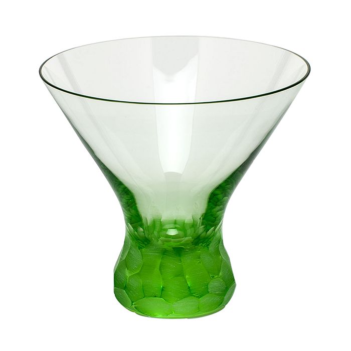 Moser Pebbles Stemless Martini Glass In Ocean Green