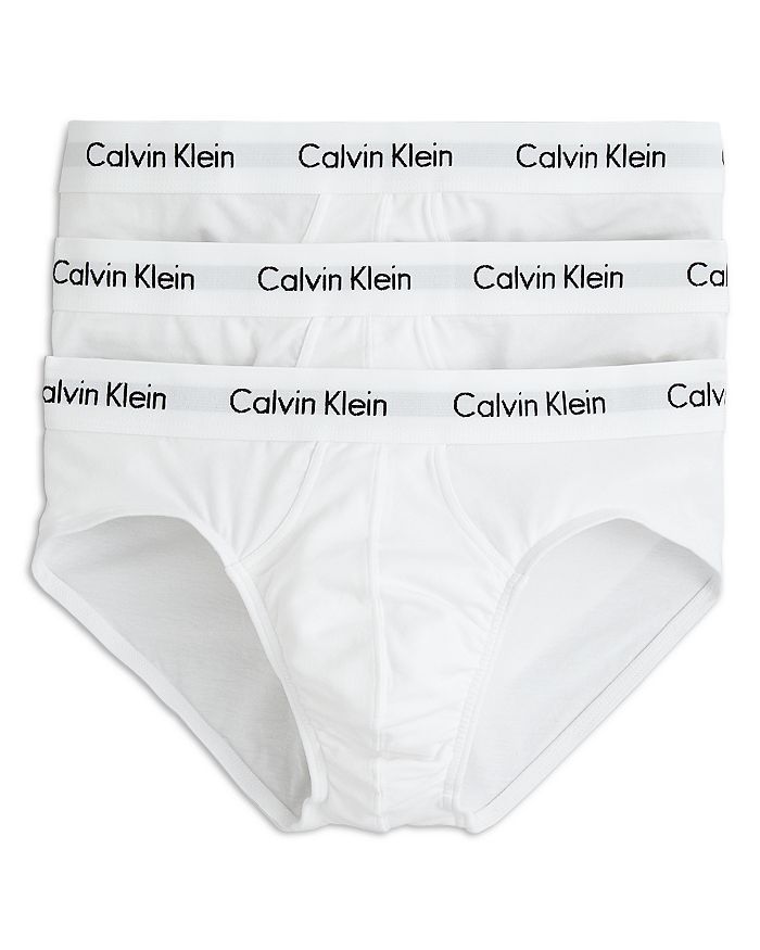 Calvin Klein Men's Cotton Stretch Hip Briefs 3-pack Nu2661 In White ...
