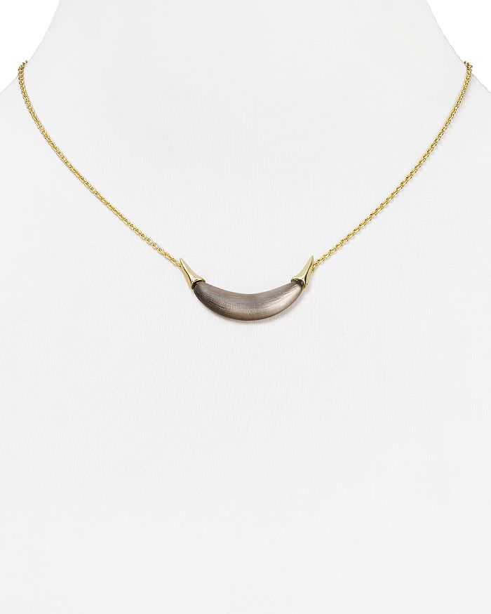 Alexis Bittar Lucite Small Capped Crescent Pendant Necklace 16