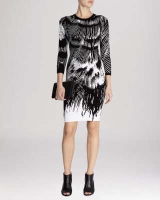 karen millen abstract print dress