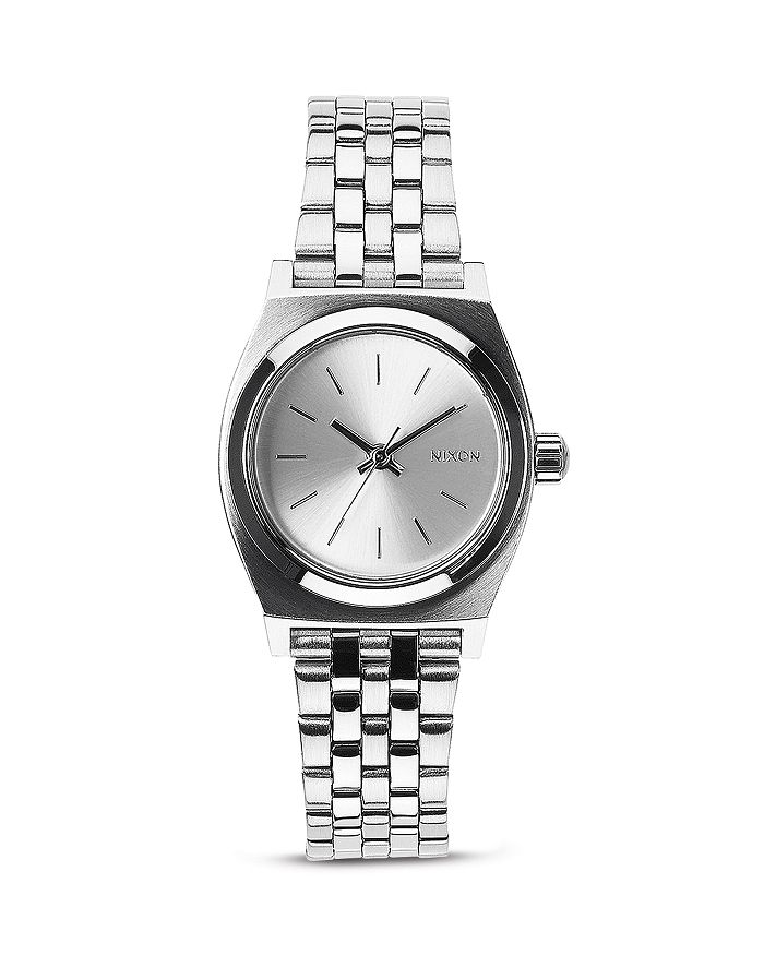 Nixon The Small Time Teller Watch, 26mm In All Silver