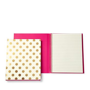 kate spade new york - Large Spiral Notebook, Gold Dots