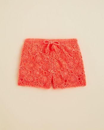 Flowers by Zoe Girls' Crochet Shorts - Sizes S-XL | Bloomingdale's