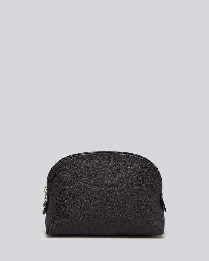 Longchamp Le Foulonne Leather Cosmetics Case In Black