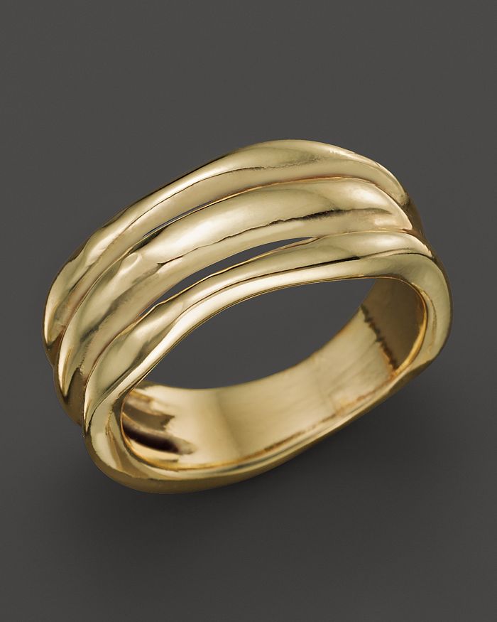 Shop Ippolita 18k Gold Glamazon Triple Band Squiggle Ring