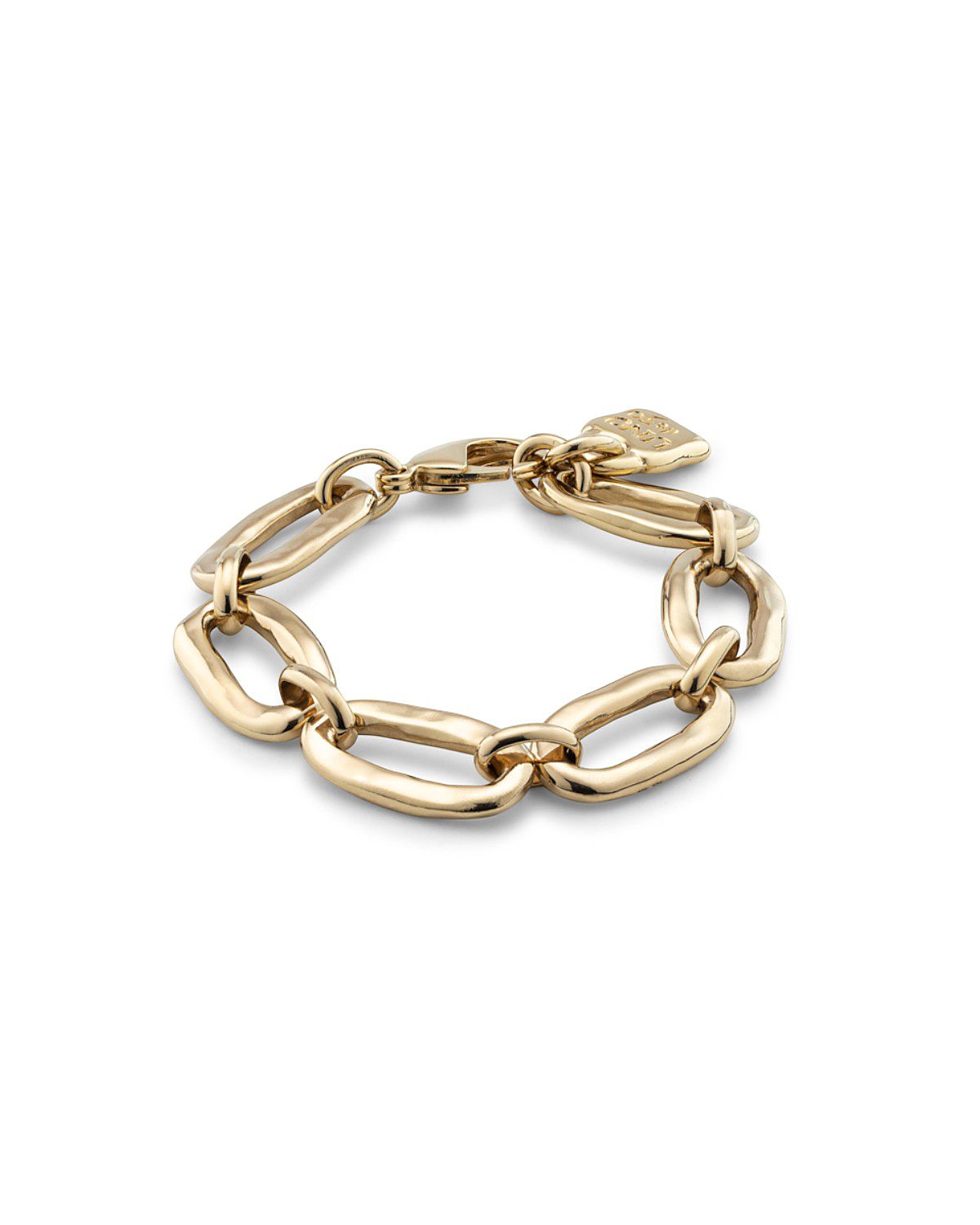 UNOde50 18K Gold Plated Oval Link Bracelet