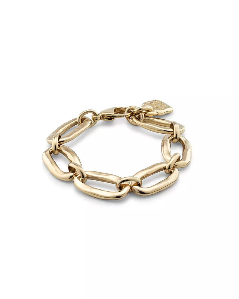 UNOde50 18K Gold Plated Oval Link Bracelet