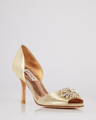 Badgley Mischka Open Toe D'Orsay Evening Sandals Jazmin II High