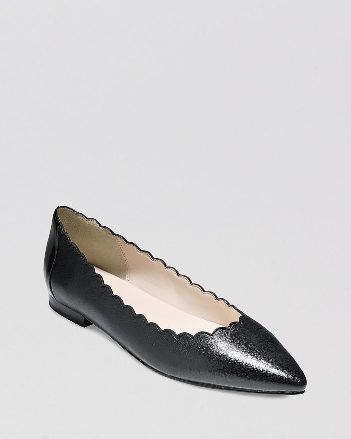 Cole Haan Pointed Toe Flats - Alice Scalloped | Bloomingdale's