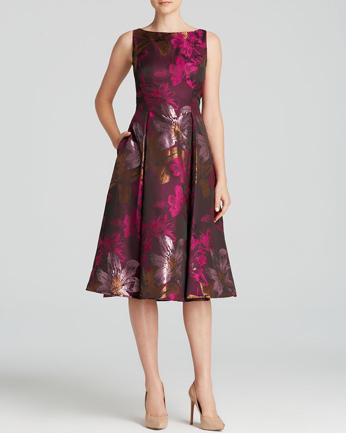 Adrianna Papell Dress - Floral Tea Length | Bloomingdale's