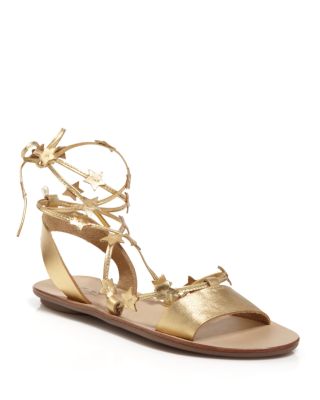 Starla Leather Ankle Tie Sandals 