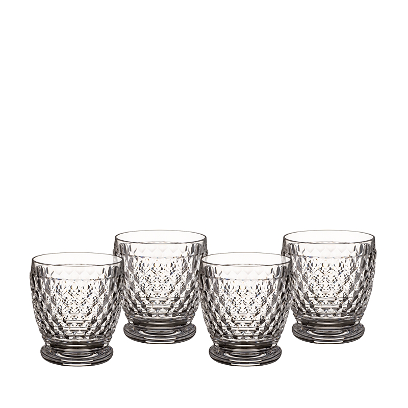 Villeroy & Boch Boston Set Of 4 Double Old Fashioned Glasses In Clear