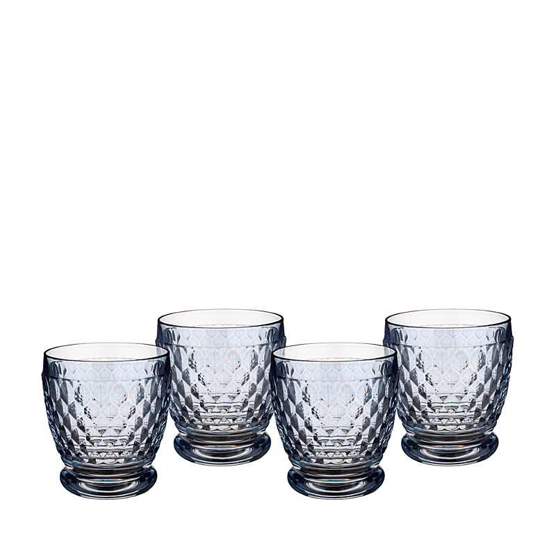 Villeroy & Boch Boston Double Old Fashioned Glasses, Set Of 4 In Blue