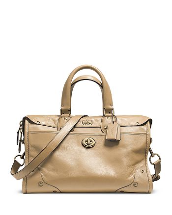 COACH Rhyder Satchel in Leather | Bloomingdale's