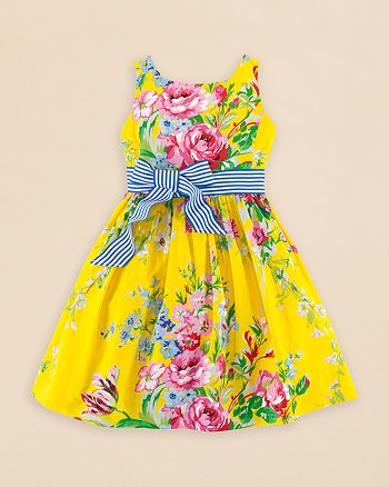 Ralph Lauren Girls' Floral Dress - Sizes 2-6X | Bloomingdale's
