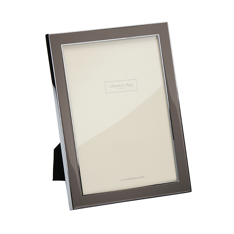 Addison Ross Enamel Frame, 4 X 6 In Taupe