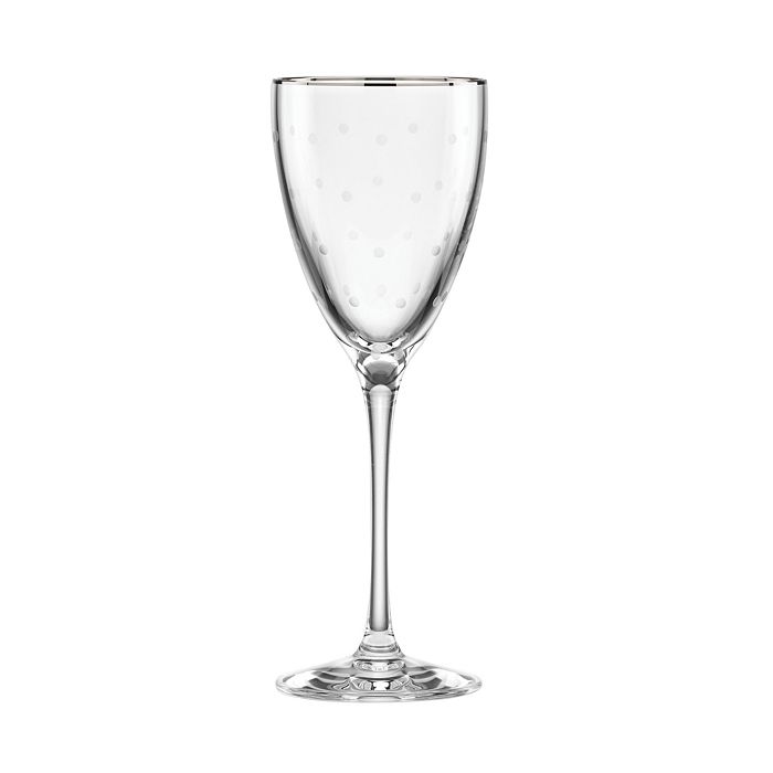 kate spade new york Larabee Dot Platinum Wine Glass Bloomingdale's