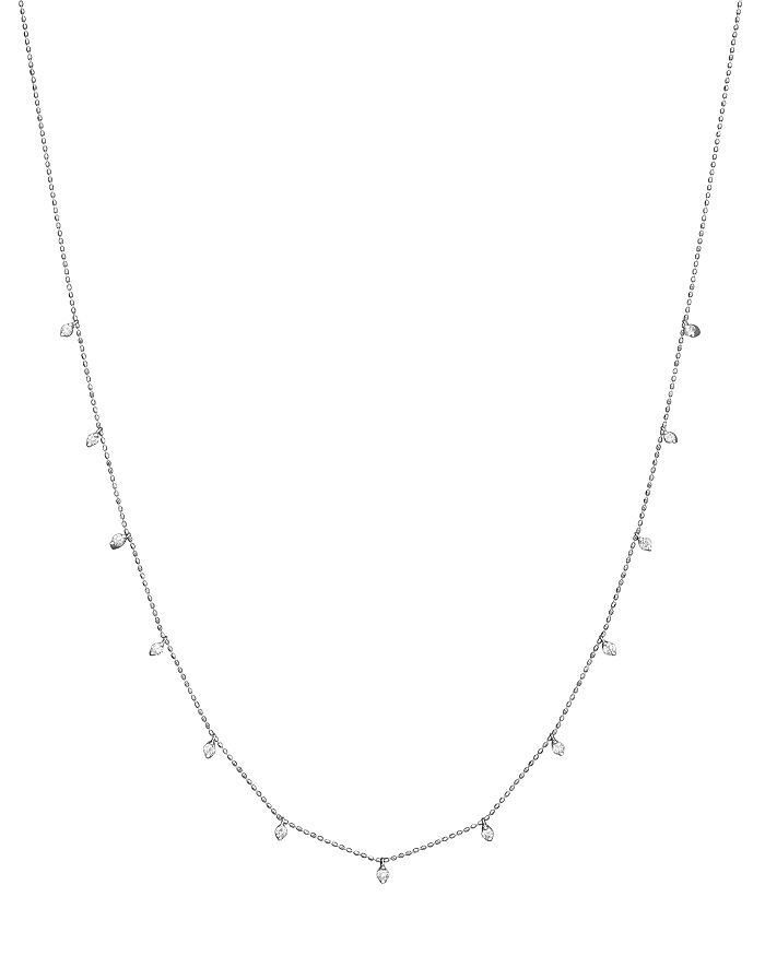 Bloomingdale's Diamond Droplet Necklace In 14k White Gold, 0.50 Ct. T.w. - 100% Exclusive