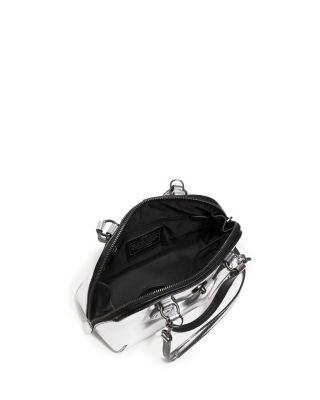 COACH Prince Street Mini Satchel in Mirror Metallic Leather
