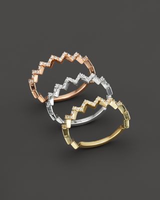 Bloomingdale's Fine Collection - Diamond Zig Zag Ring in 14K Gold, .10 ct. t.w.