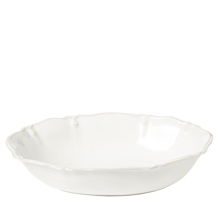 Juliska Berry & Thread 10" Oval Serving Bowl - Whitewash In White
