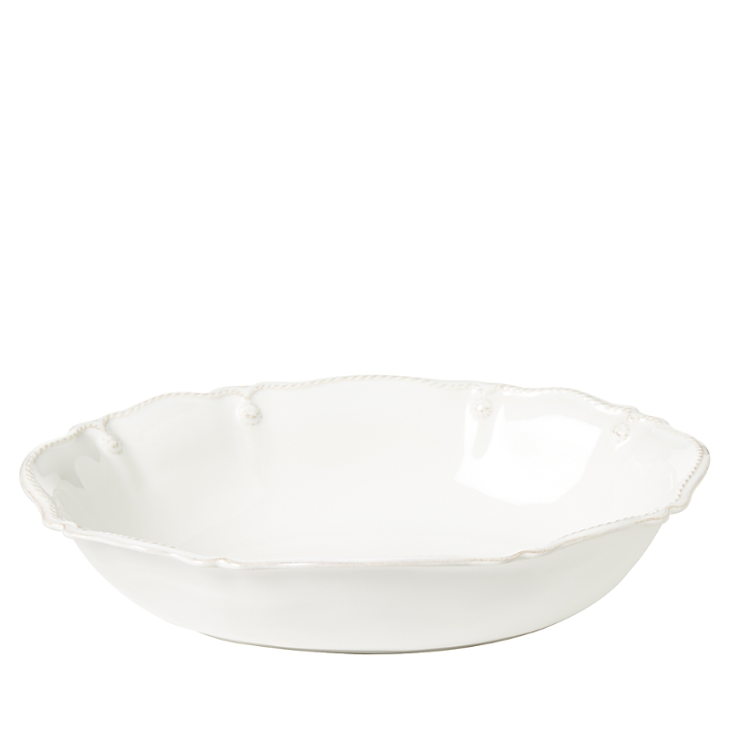 Juliska Berry & Thread 10" Oval Serving Bowl - Whitewash In Whitewash