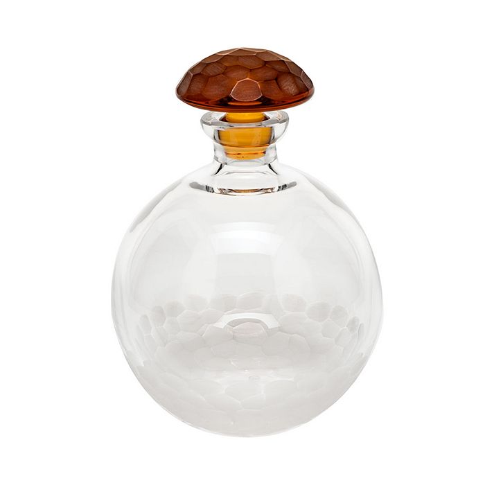 Moser Pebbles Round Decanter In Topaz