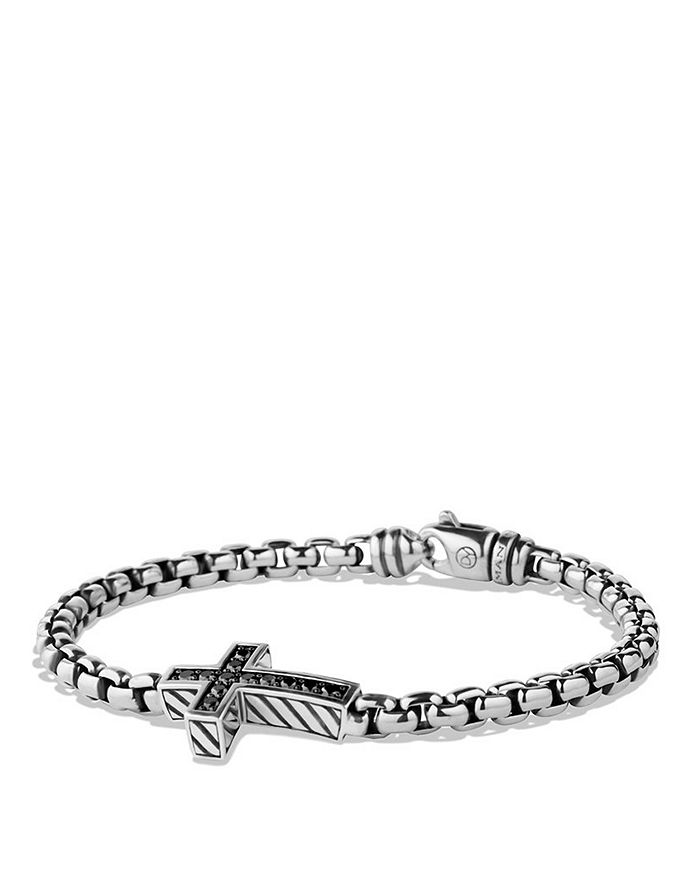 David Yurman - Pav&eacute; Cross Bracelet with Black Diamonds