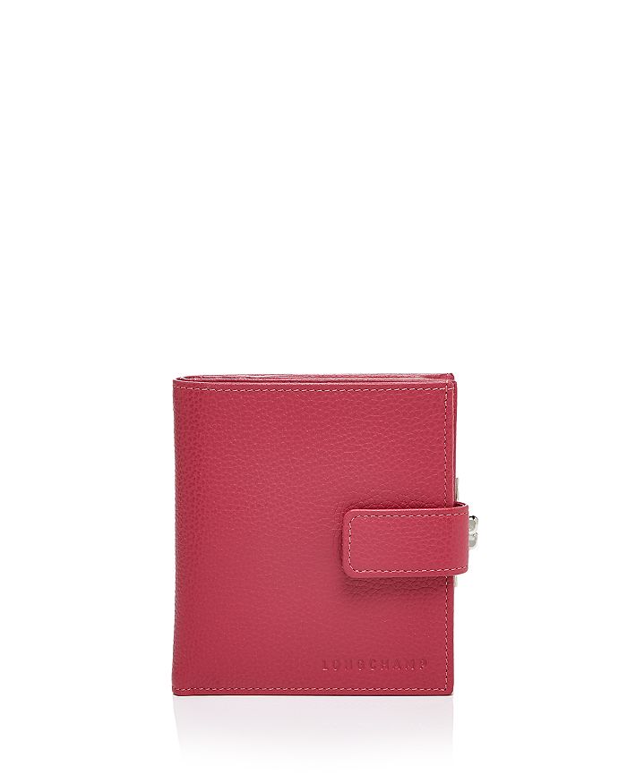 Longchamp Le Foulonne Leather French Wallet In Pink
