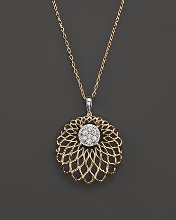 Bloomingdale's Diamond Pendant Necklace in 14K Yellow Gold, .20 ct. t.w ...