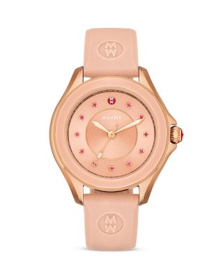 MICHELE Pink Cape Topaz Studded Watch, 40mm | Bloomingdale display picture 3
