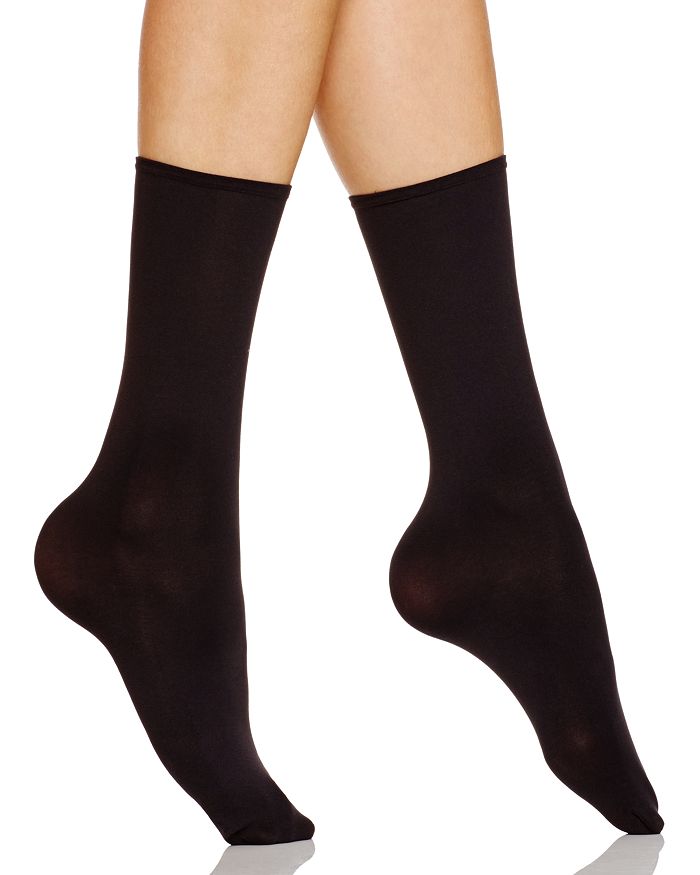 Shop Hue Opaque Anklet Socks In Black