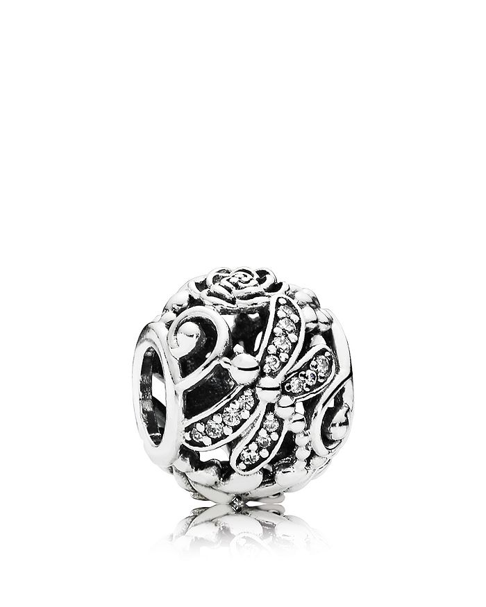 Pandora Moments Collection Sterling Silver Cubic Zirconia Dragonfly Meadow Charm |