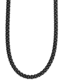 LAGOS - Black Caviar Ceramic Necklace with 18K Gold, 16"