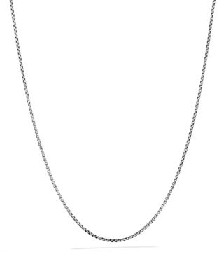 David Yurman - Box Chain Necklace with an Accent of 14K Gold, 1.7mm