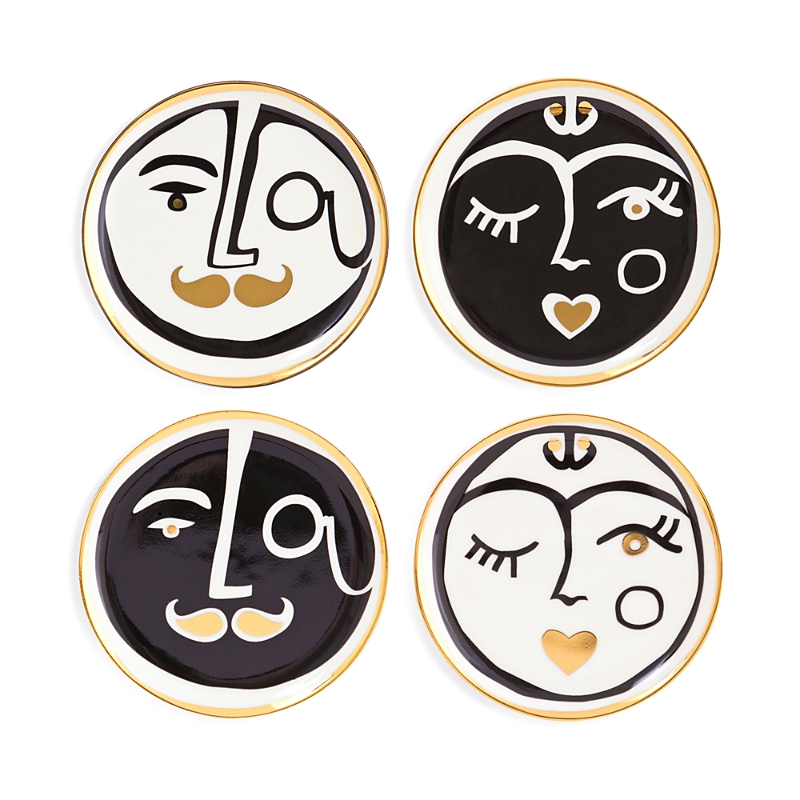 Jonathan Adler Marseilles Coaster Set In Black