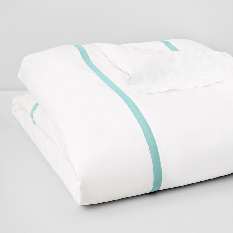 Matouk Lowell Duvet, Full/queen In Lagoon
