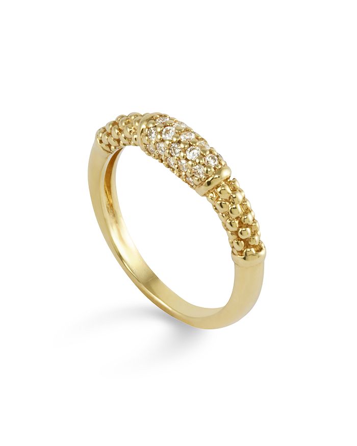 LAGOS 18K GOLD AND DIAMOND RING,02-10209-007