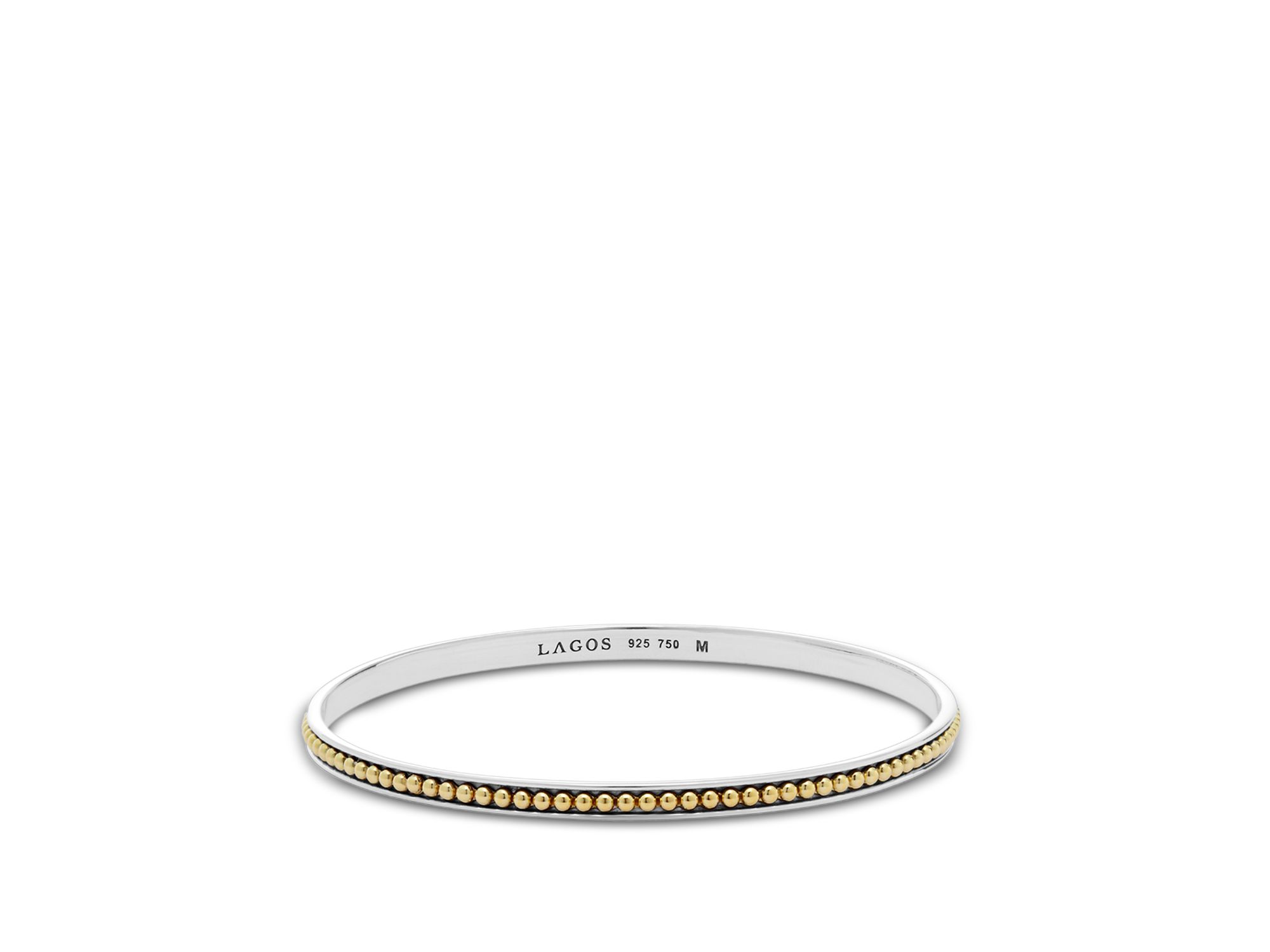 18K Gold and Sterling Silver Enso Bangle Bracelet - Image 1