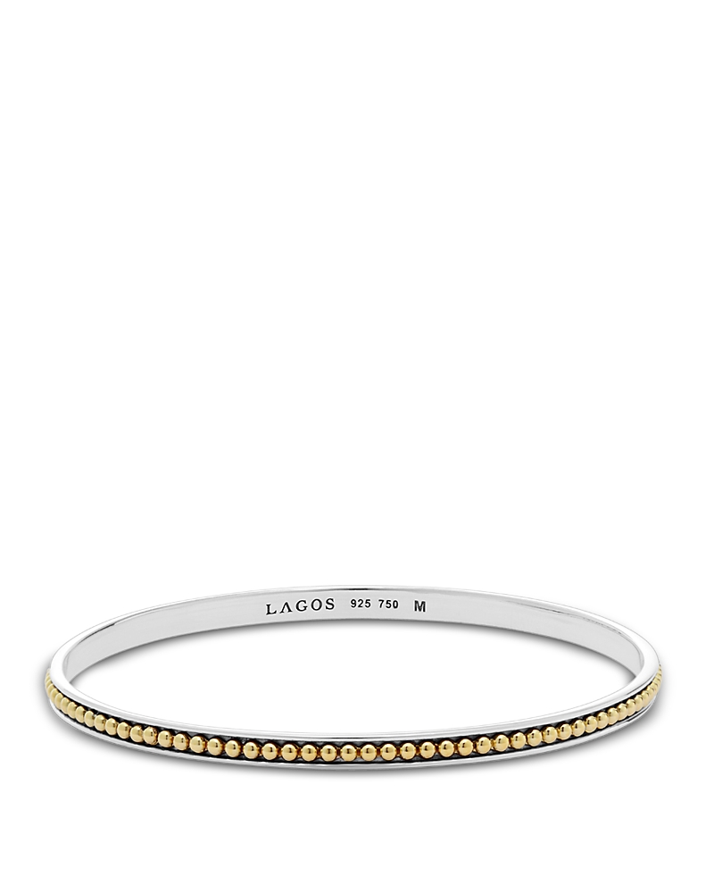 Lagos 18K Gold and Sterling Silver Enso Bangle Bracelet