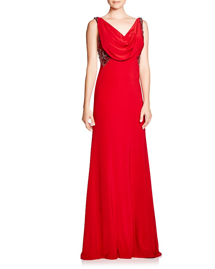 Carmen marc valvo red gown clearance