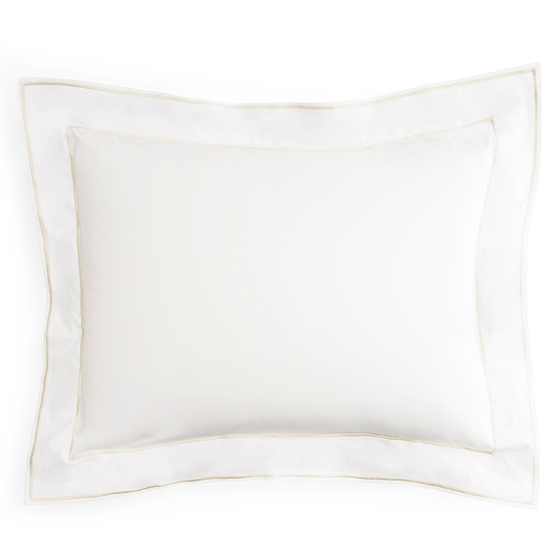 Matouk Ansonia Percale Standard Sham In Ivory