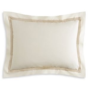 Matouk Lowell Standard Sham In Ivory/champagne