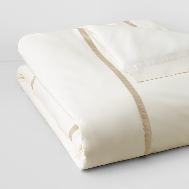 Matouk Lowell Duvet, Full/queen In Ivory/champagne