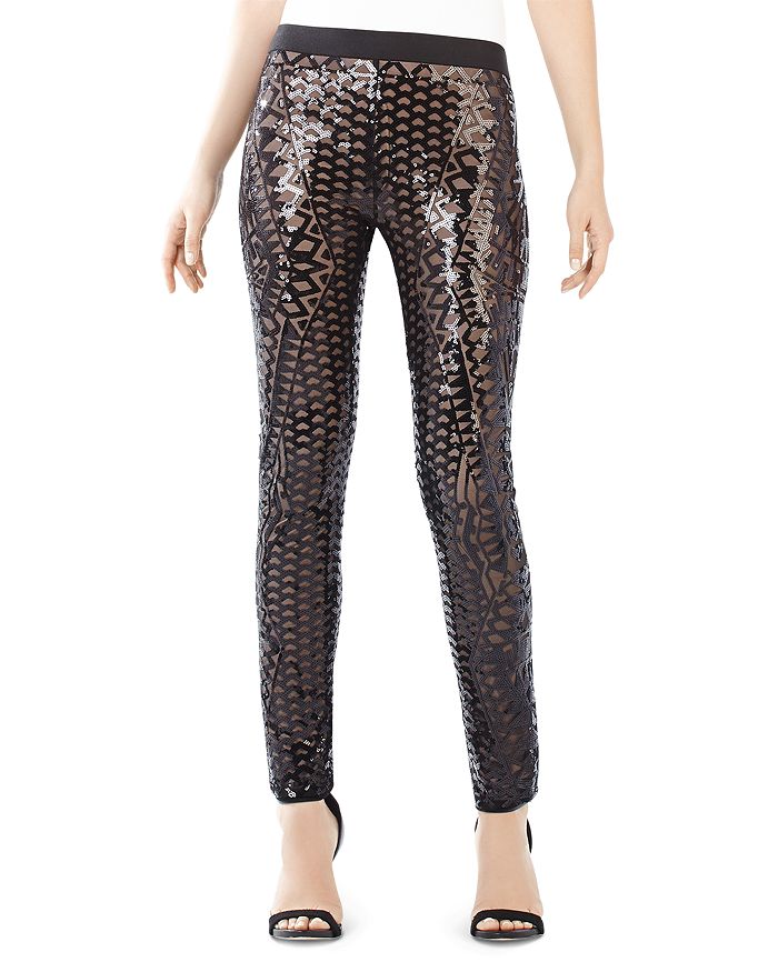 BCBGMAXAZRIA Dena Sequin Pants Bloomingdale s